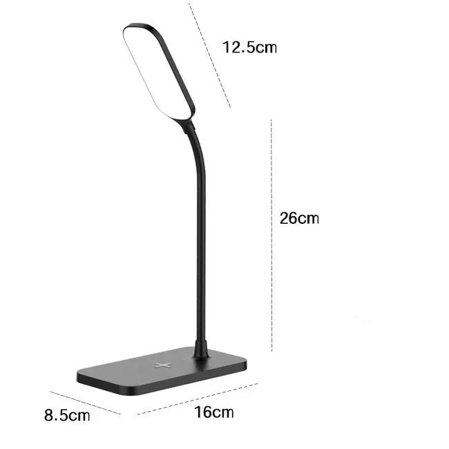 Maliben | Velura Lightdock Led Desk Lamp | With Wireless Charger & Usb Port | Touch Dimming & Eye-Friendly | Modern