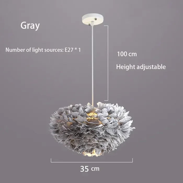 Maliben | Scandinavian Feathers Pendant Lamp With Modern Led