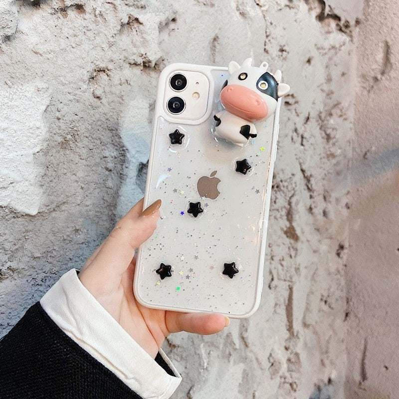 Maliben | Glowing Cow 3d Transparent Iphone Case