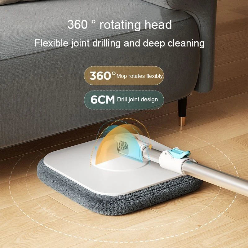 Maliben | Aquapure Spin Mop | 360° Rotating Mop With Water Separation | Hands-Free Cleaning System | 2.5l Bucket