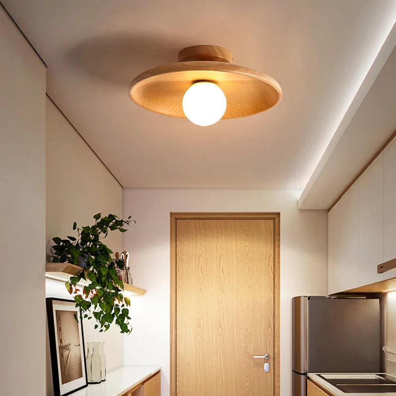 Maliben | Woodland Ceiling Lamp - Elegant Wooden Ceiling Lamp With Warm Led Light For Your Interior