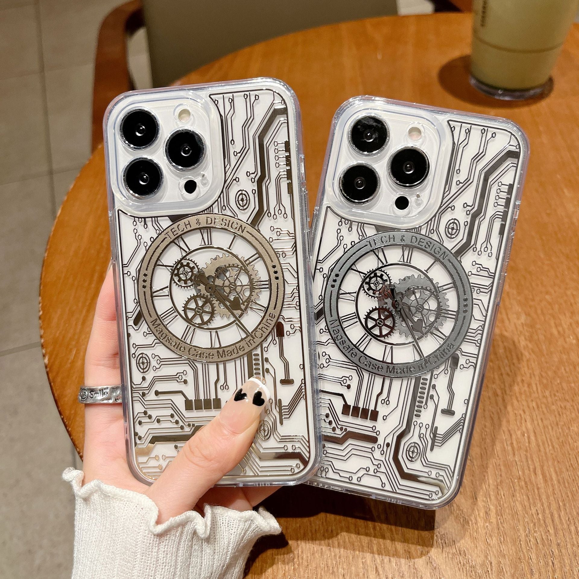 Maliben | Transparent Mechanical Clock Magsafe Iphone Case