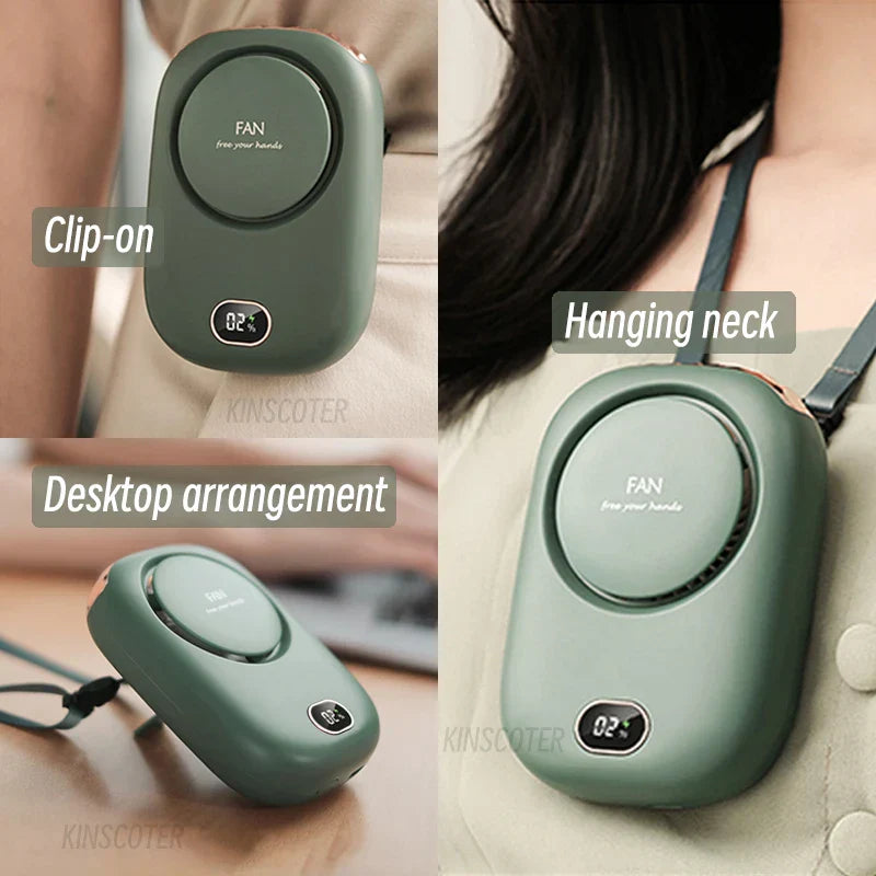 Maliben | Ventiwise Mini Fan | 3-Speed Turbo | Led Display & Battery 2000 Mah | Compact & Rechargeable