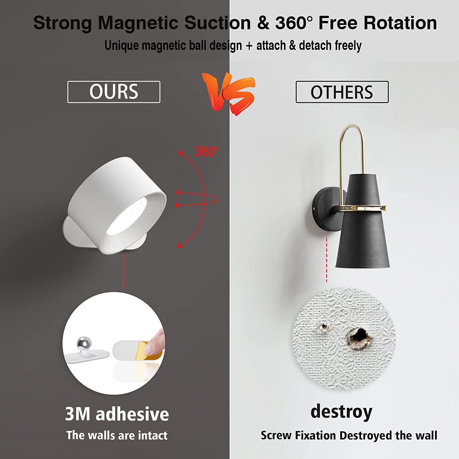 Maliben | Eco Glow Rechargeable Wall Lamp