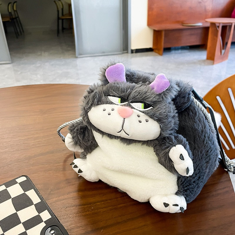 Maliben | Bored Plush Cat Shoulder Bag