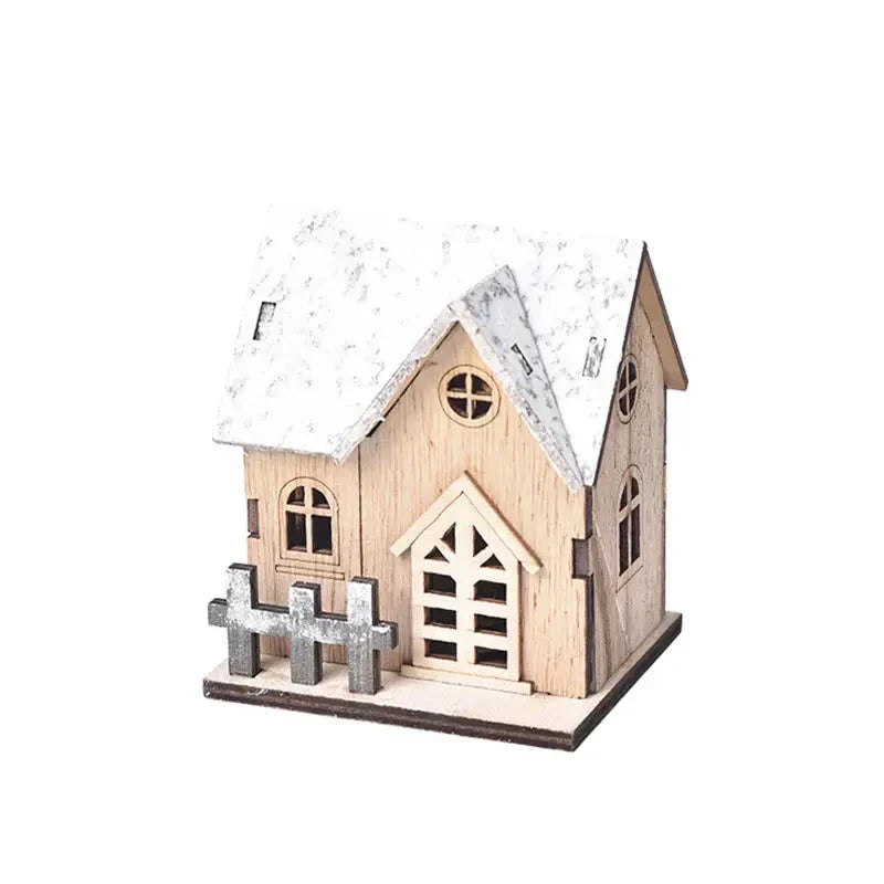 MAliben | Frostglitter Christmas Lanterns - Enchanting House-Shaped Christmas Decoration For a Magical Atmosphere