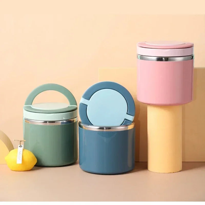 Maliben | Thermo Lunchbox | Stainless Steel Insulated Container | 630 Ml / 1000 Ml | With Handle & Leak Proof
