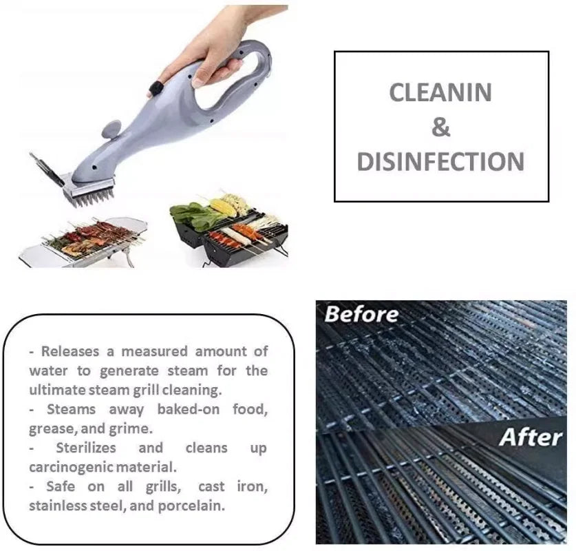 Maliben | Grillmaster Bbq Cleaning Brush | Effective Steam Cleaning | With Scraper & Rust Protection