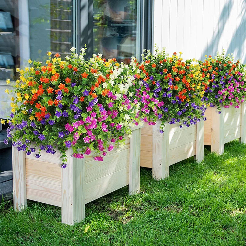Maliben | Artificial Flowers Florasun | Uv-Resistant & Weatherproof | Hanging Decorative Plants For Garden & Balcony | Easy Care & Evergreen