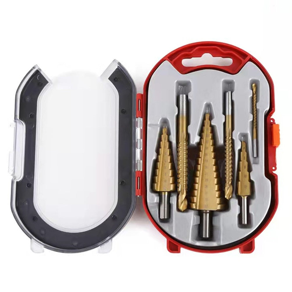 Maliben | 6-Piece Titanium Drill Bit Set | For Precise Drilling Through Metal, Wood, And Other Materials