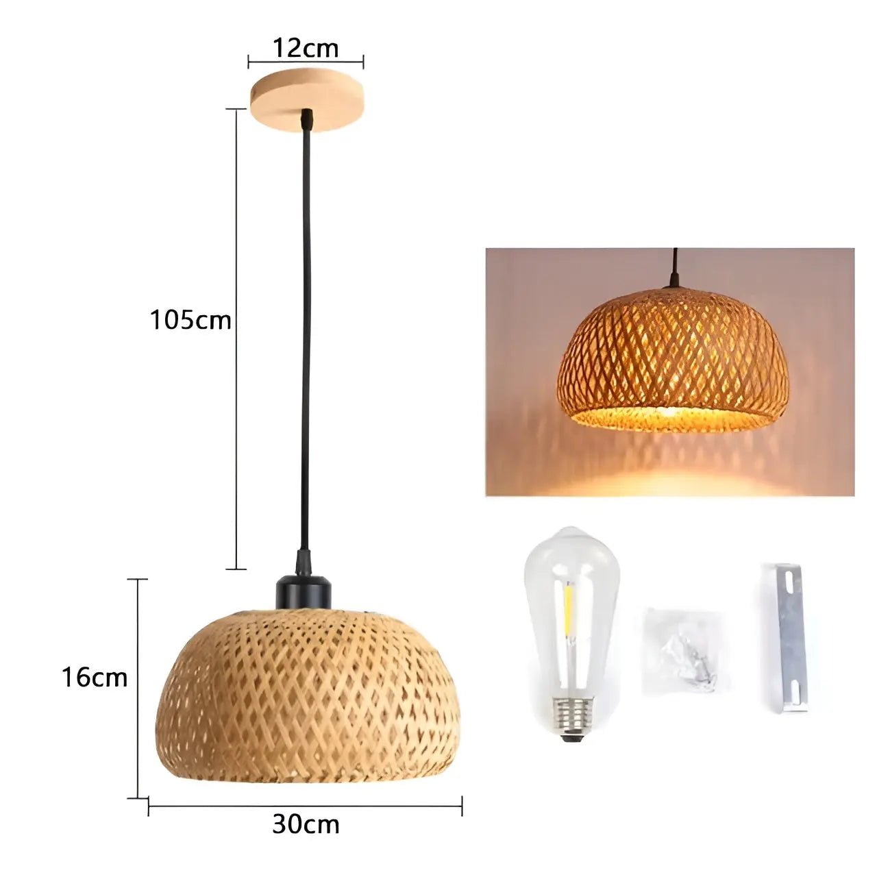 Maliben | Elegant Rattan Pendant Light: Luxury Lighting For Any Space