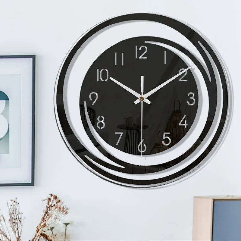 Maliben | Modern Black Wall Clock Made Of Acrylic - Scanditime