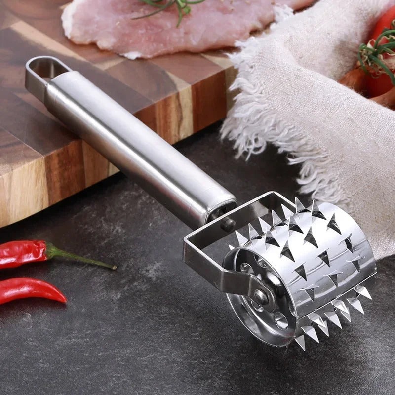 Maliben | Steeltender Meat Tenderizer | Stainless Steel Meat Tenderizer With Hammer Head | For Steak, Schnitzel & Pork | 18 Cm