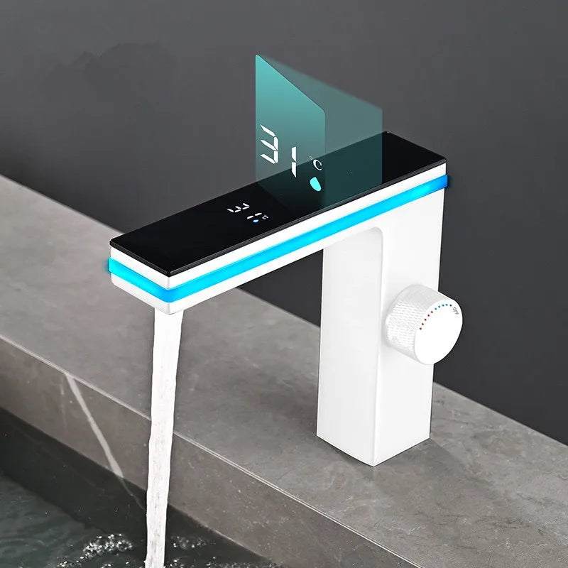 Maliben | Led Sink Faucet With Digital Temperature Display And Hot-Cold Mixing Function