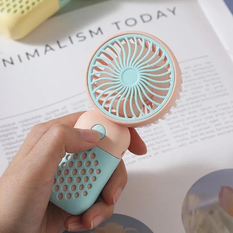 Maliben | Brisebär Mini Hand Fan | Portable & Rechargeable | Quiet & Fragrance Function | Pastel Colors