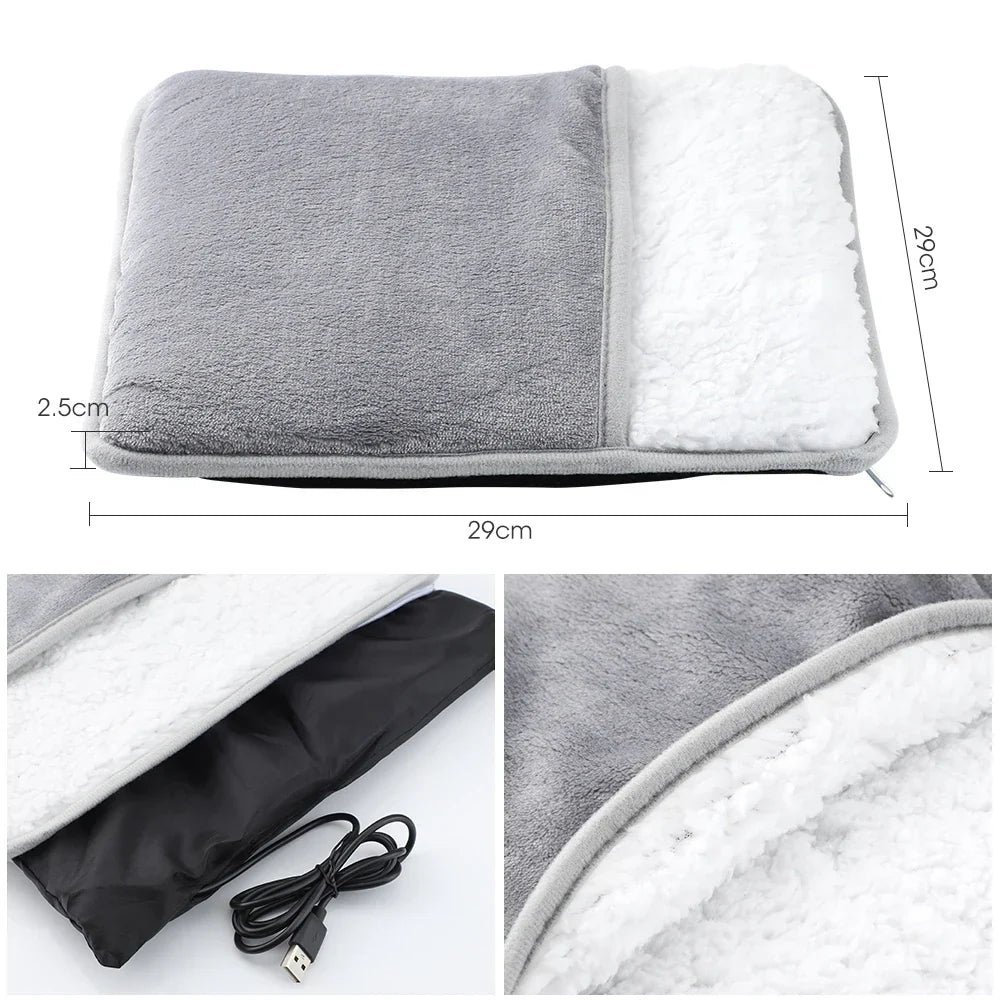 Maliben | Warmstep Electric Foot Heating Mat | Usb Heated Foot Warmer | Soft Flannel | Washable & Energy Saving