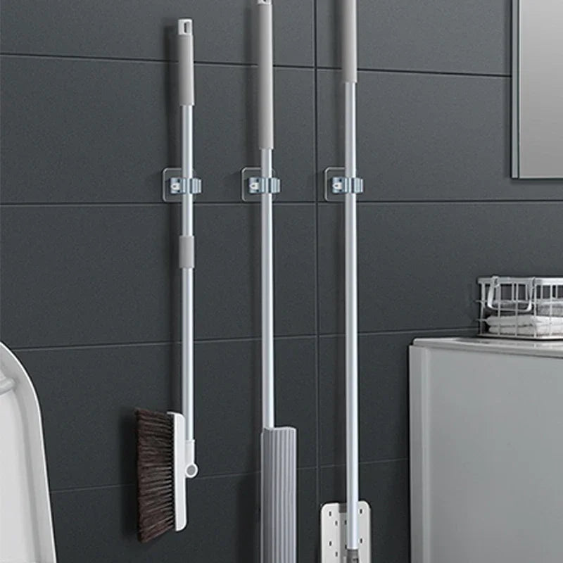 Maliben | Mop Holder Fixogrip | Self-Adhesive & WaterproOf | Wall Mount Without Drilling | Set of 4