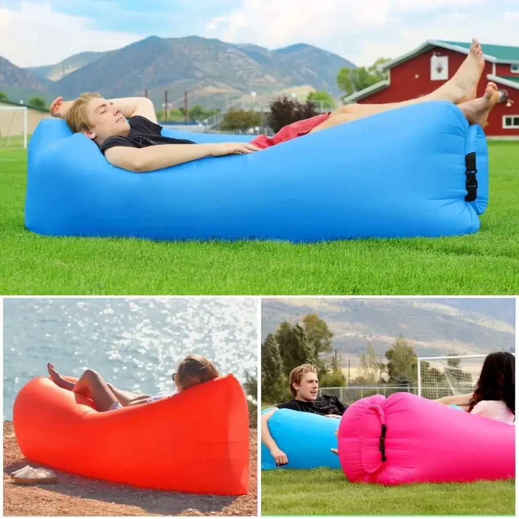Maliben | Airvana Inflatable Sofa Outdoor | Portable Air Couch For Camping & Beach | With Headrest & 30h Durability