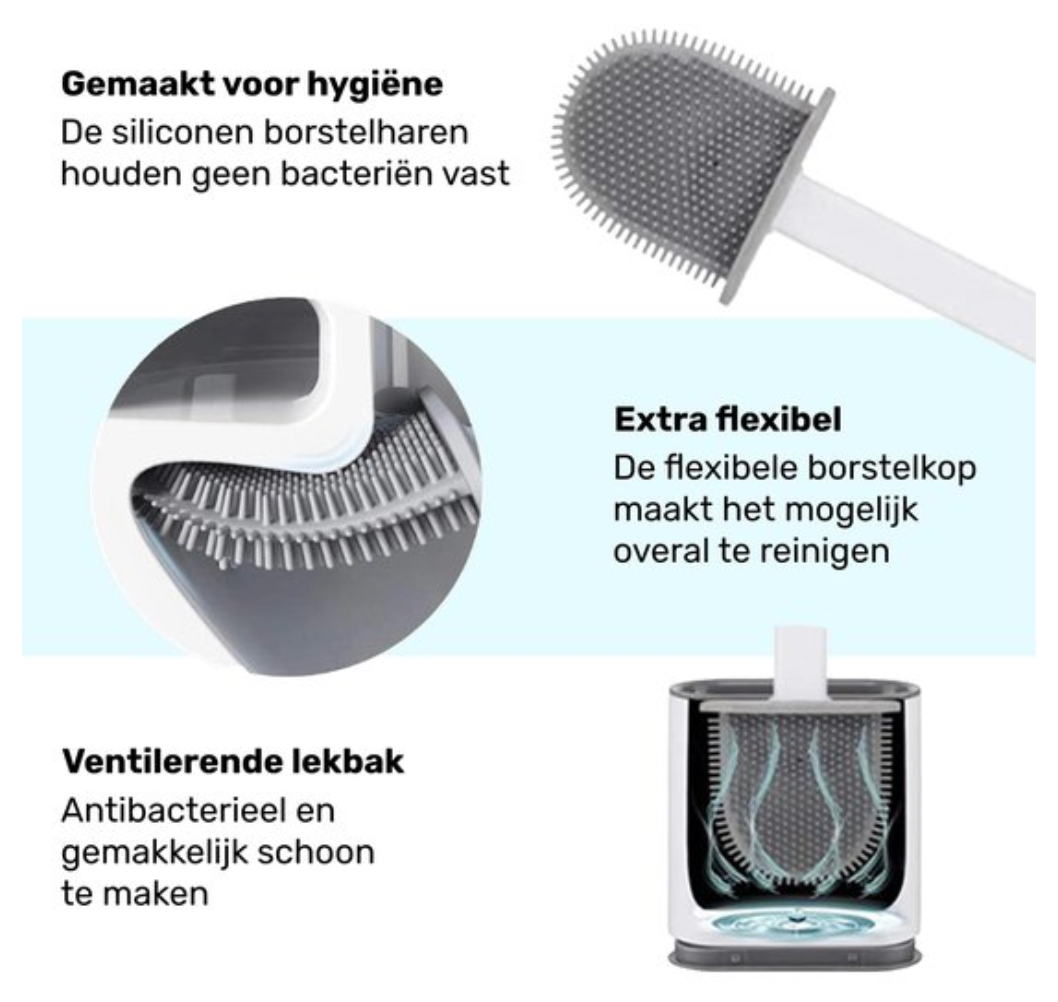 Maliben | Flexiclean Toilet Brush – Hygienic Silicone Design For Easy Cleaning