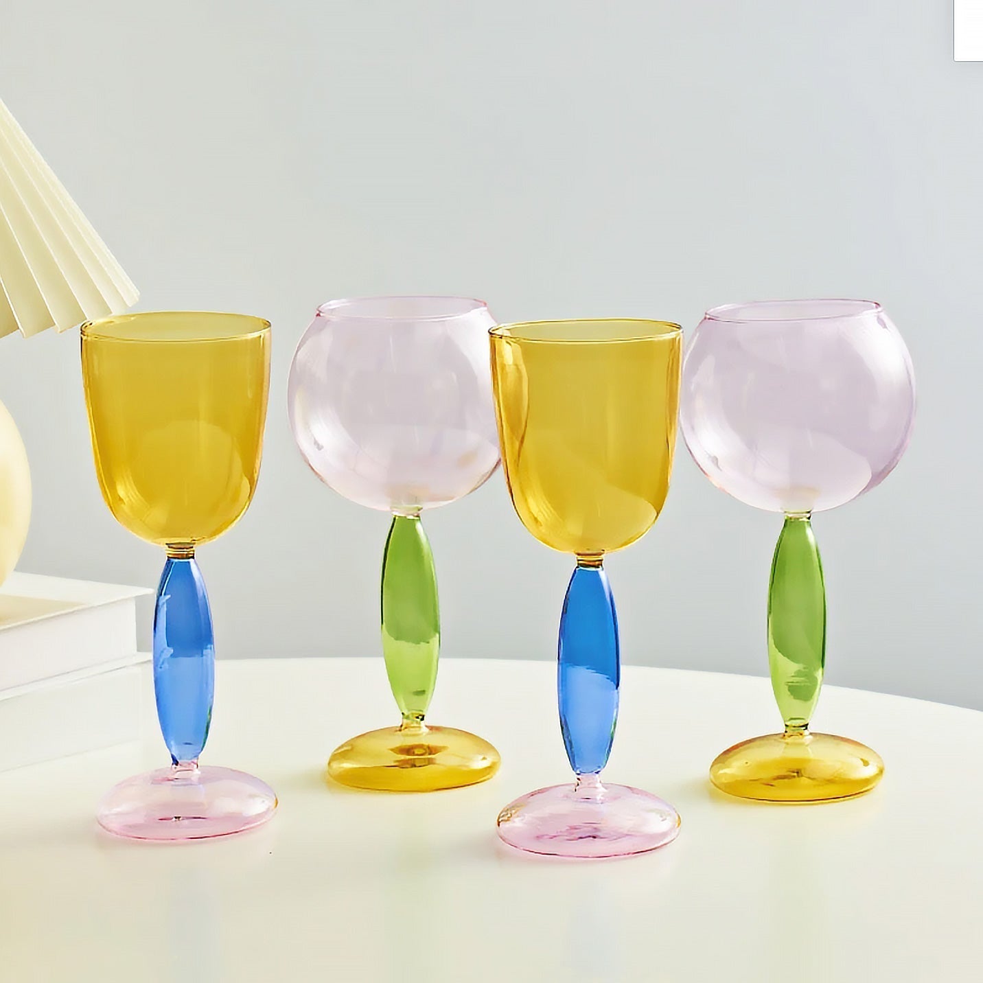 Maliben | Borosilicate 3-Color Glassware - Wine Glass