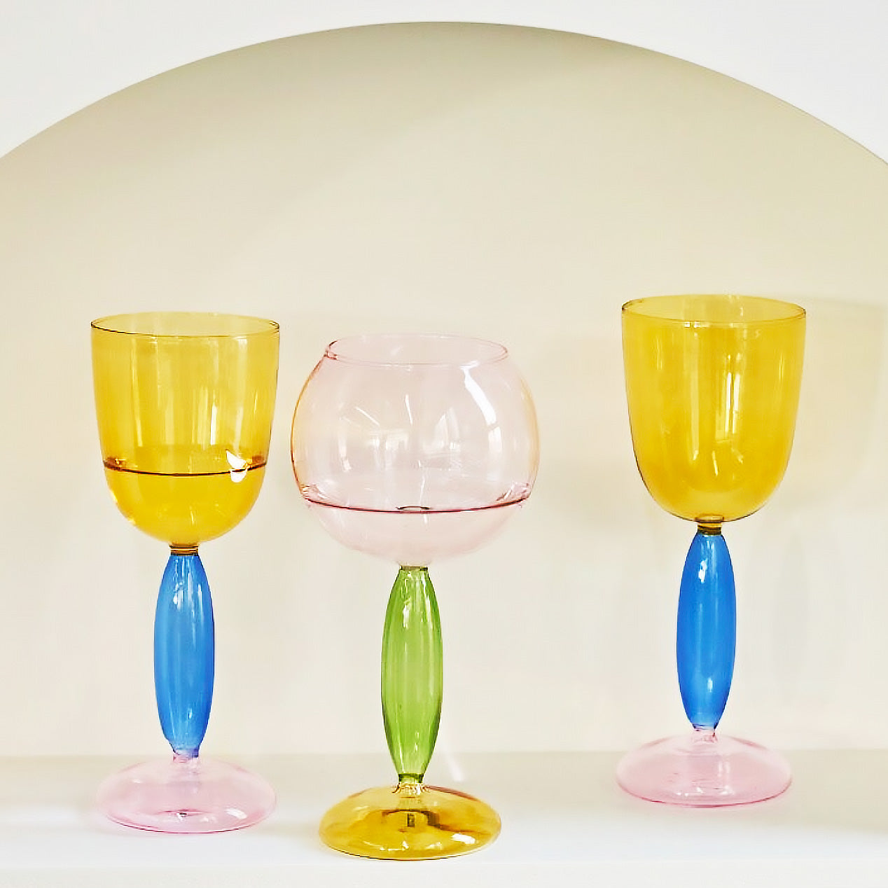 Maliben | Borosilicate 3-Color Glassware - Wine Glass