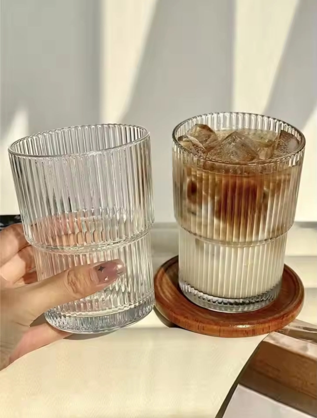 Maliben | 6Pc ribbed glasses
