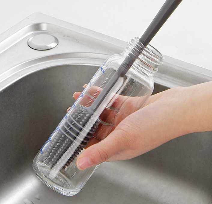 Maliben | Silicone Dish Brush | Perfect For Cleaning Bottles, Wine Glasses, Vases, Etc.