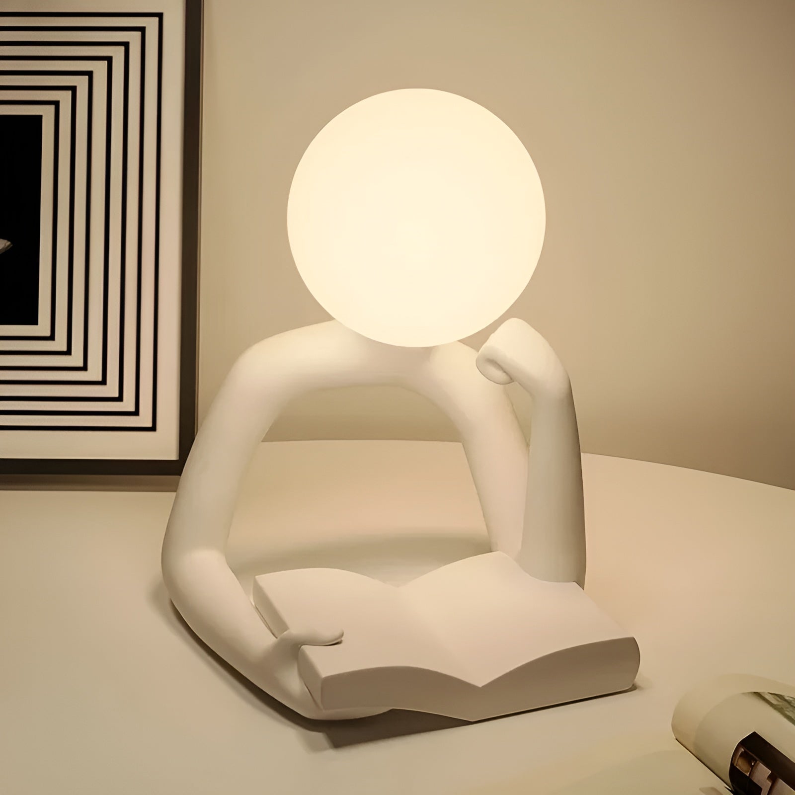 Maliben | Luxlume Refined Designer Table Lamp – Modern Art With Atmospheric Lighting