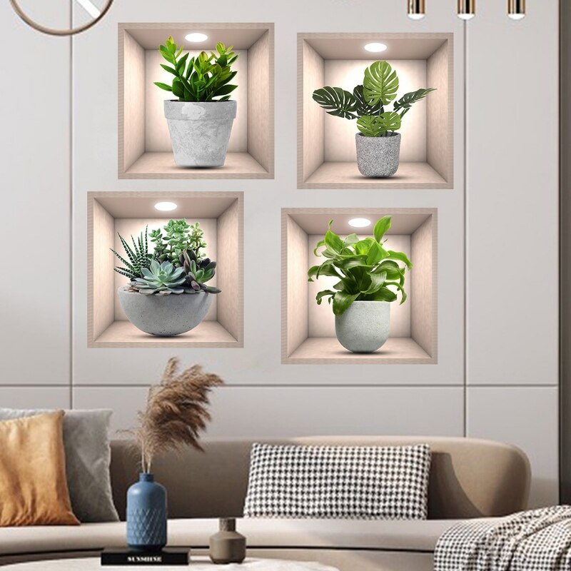 Maliben | Wall Decorative Potted Plant Stickers