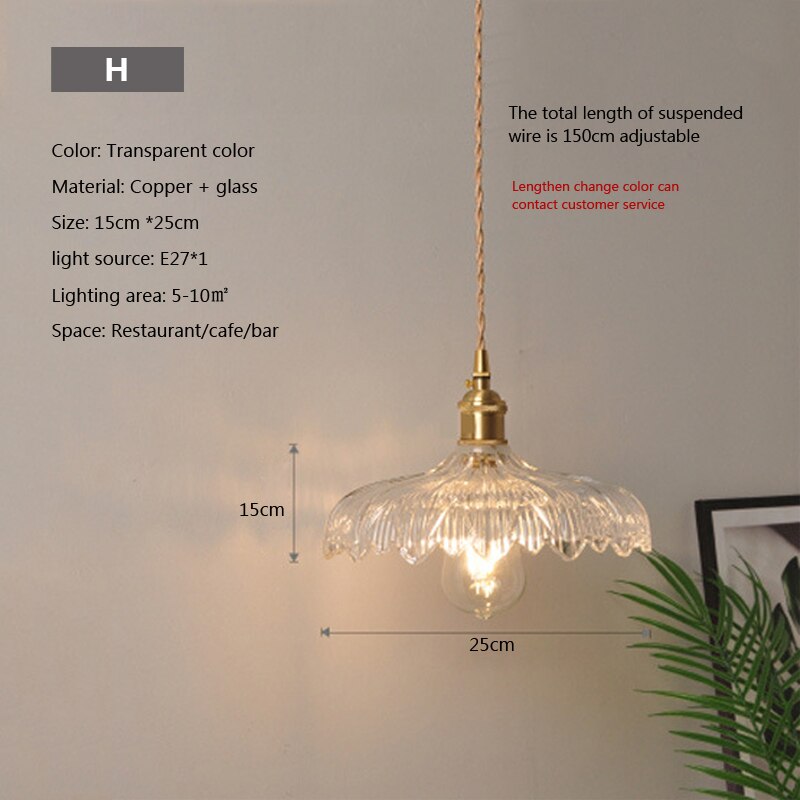 Maliben | Nordic Brilliance Transparent Glass Pendant Lamp