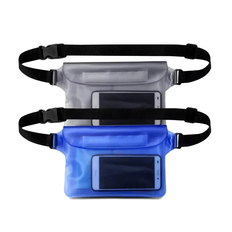 Maliben | Waterproof Hip Bag Aquasafex | 3-Fold Sealing | Transparent Dry Bag For Smartphone & Valuables | Adjustable Strap