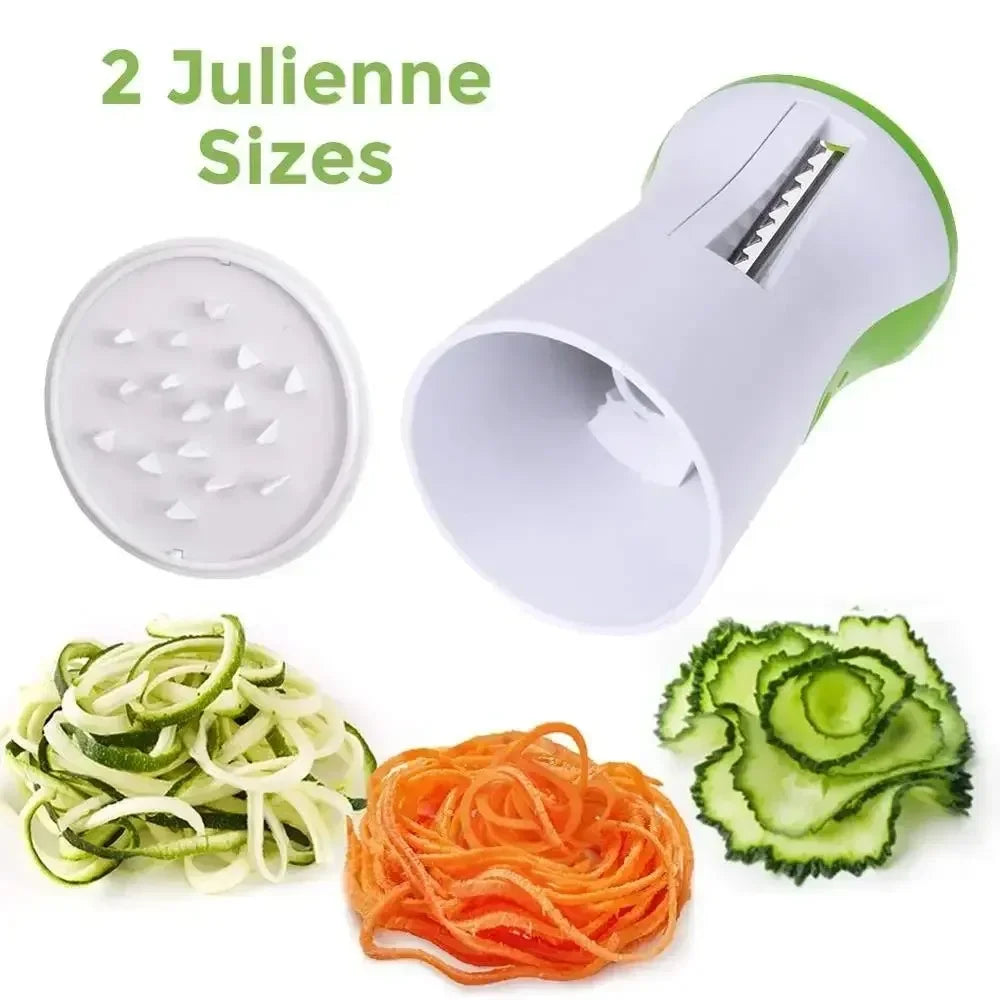 Maliben | Veggitwist Spiral Cutter | For Vegetables & Cheese | Manual & Compact | Stainless Steel & Bpa-Free Plastic