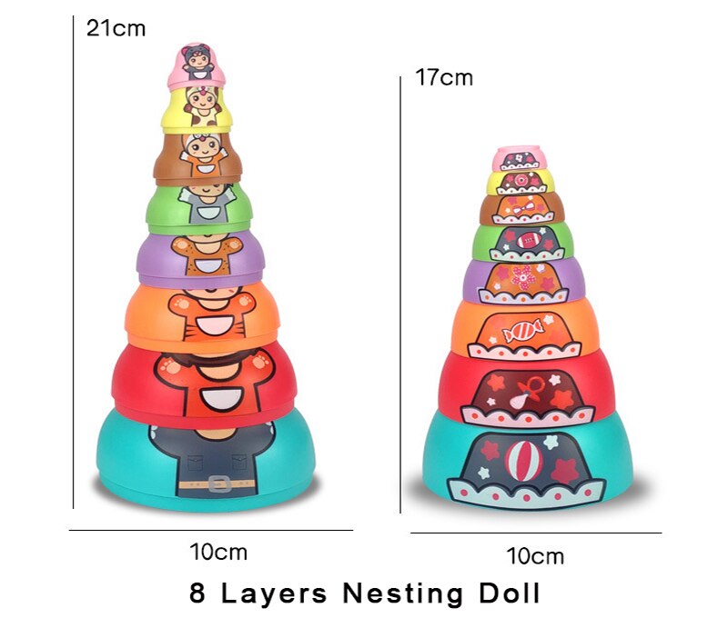 Maliben | Educational Colorful Kids Matryoshka Dolls