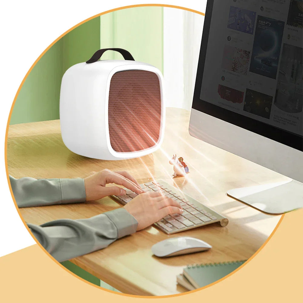 Maliben | Mini Ptc Ceramic Heater | 500w | Fast & Quiet | Overheat Protection | Compact For Indoor Use