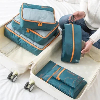 Maliben | Packavio Travel Organizer Set 7-Piece | Suitcase Bags For Clothes & Shoes | Space-Saving & Water-Repellent