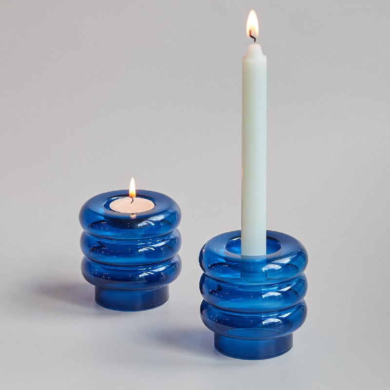 Maliben | Dual Glass Spiral Candle Holder