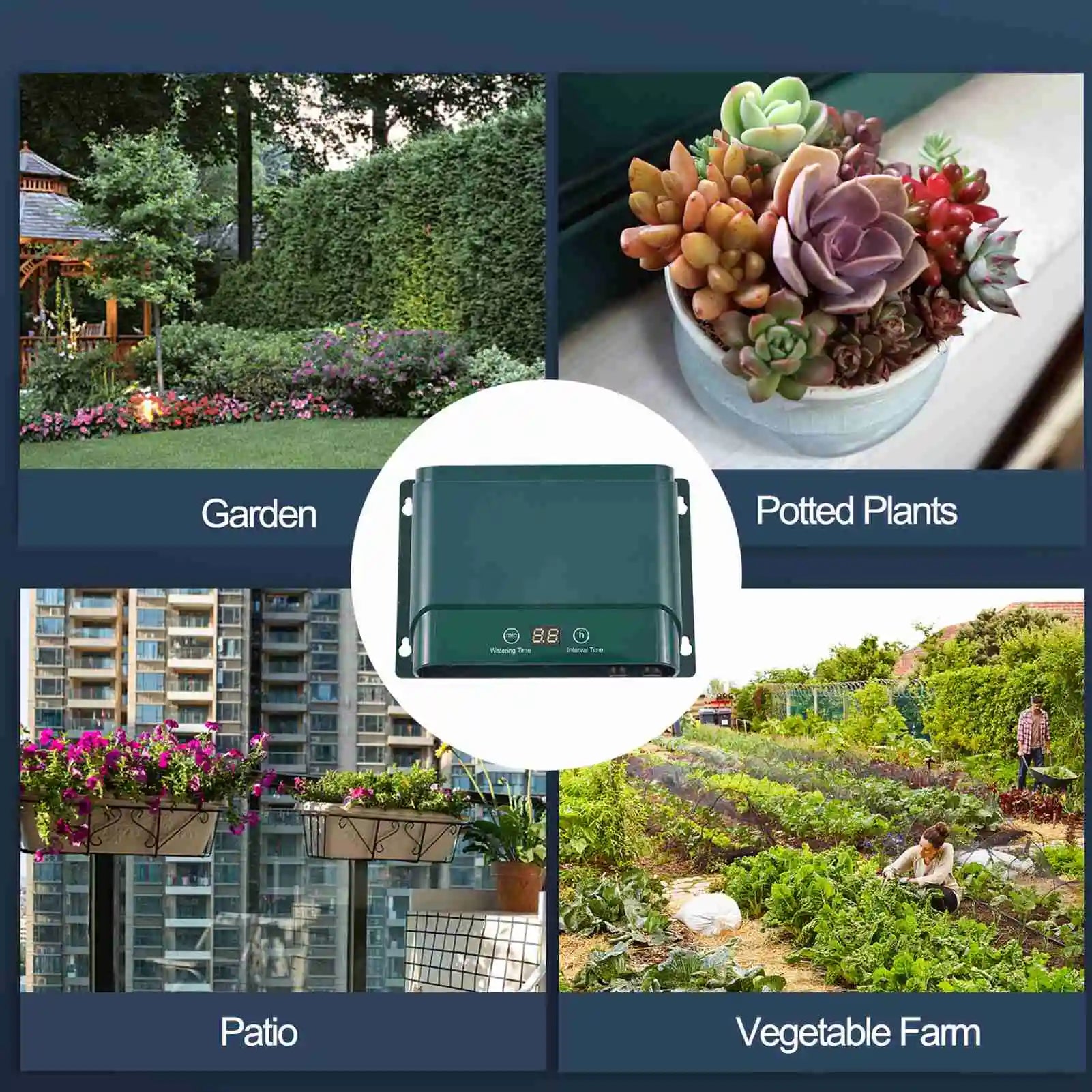 Maliben | Solar Drip Irrigation System Kit Automatic Watering With 30 Modes & 7 Timers – Aquaflow