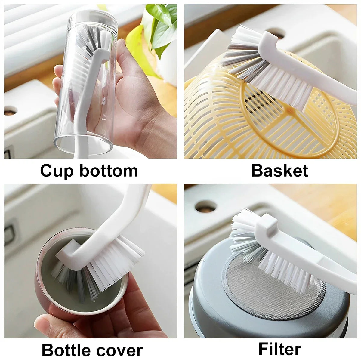 Maliben | Fugenix Cleaning Brush Set | 9-Pack Grout & Groove Brushes | Ergonomic & Reusable | For Bathroom, Kitchen & Windows