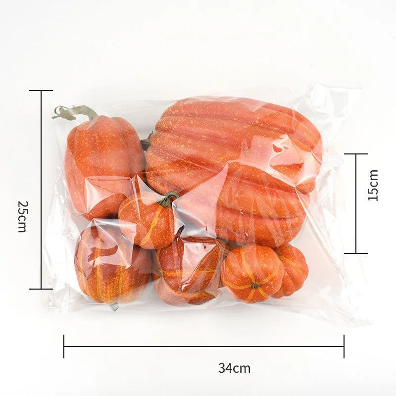 Maliben | Decorative Pumpkins Pumpkincharm | 7-Piece Set | Autumn & Halloween Decor | Lightweight & Reusable