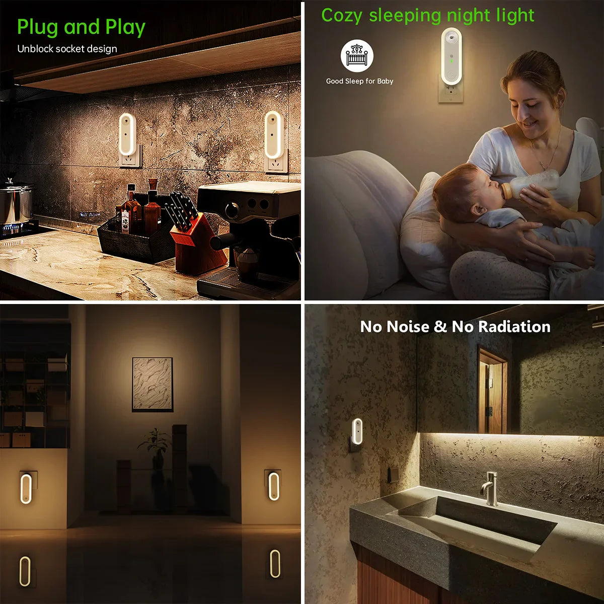 Maliben | Air Purifier & Night Light Aeroluna | Ion Technology Without Filter | For Bedroom, Kitchen & Office | Compact & Quiet