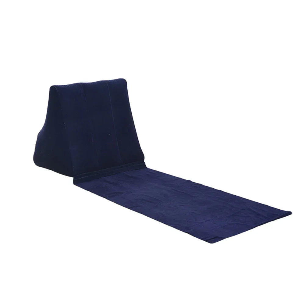 Maliben | Inflatable Beach Mat With Backrest | Foldable & Comfortable | Airlounge Travel & Camping Lounge Pillow