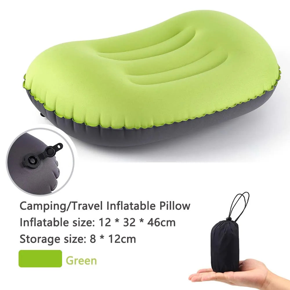 Maliben | Airnest Inflatable Outdoor Pillow | Compressible & Foldable | Neck Support For Camping, Hiking & Travel
