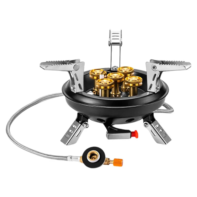 Maliben | Flamurion Camping Gas Stove 16000w With Piezo Ignition | Foldable High-Pressure Gas Burner For Outdoor & Emergencies | For Butane/Propane