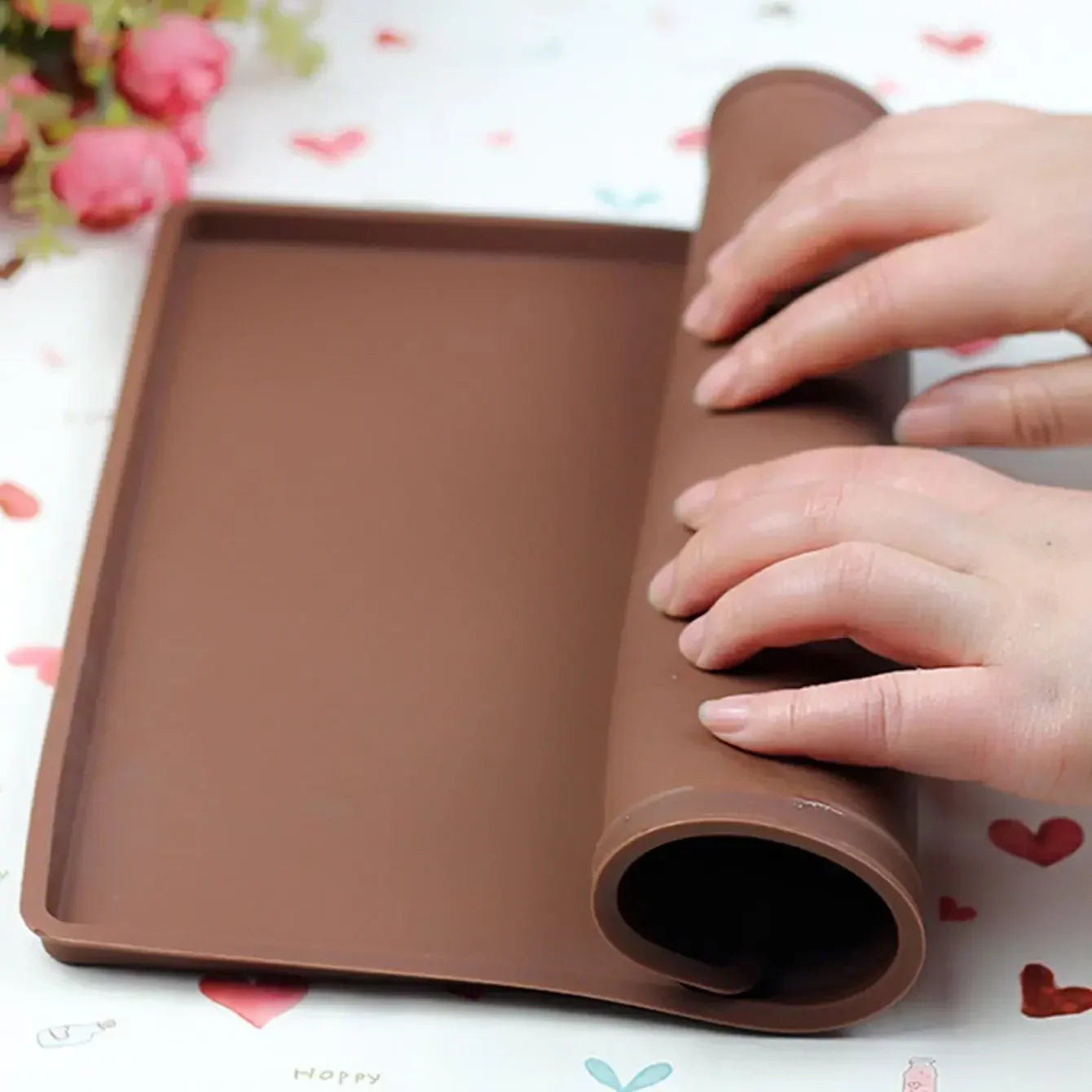 Maliben | Rollflex Silicone Baking Mat | Multifunctional & Heat Resistant | For Swiss Roll, Fondant & More