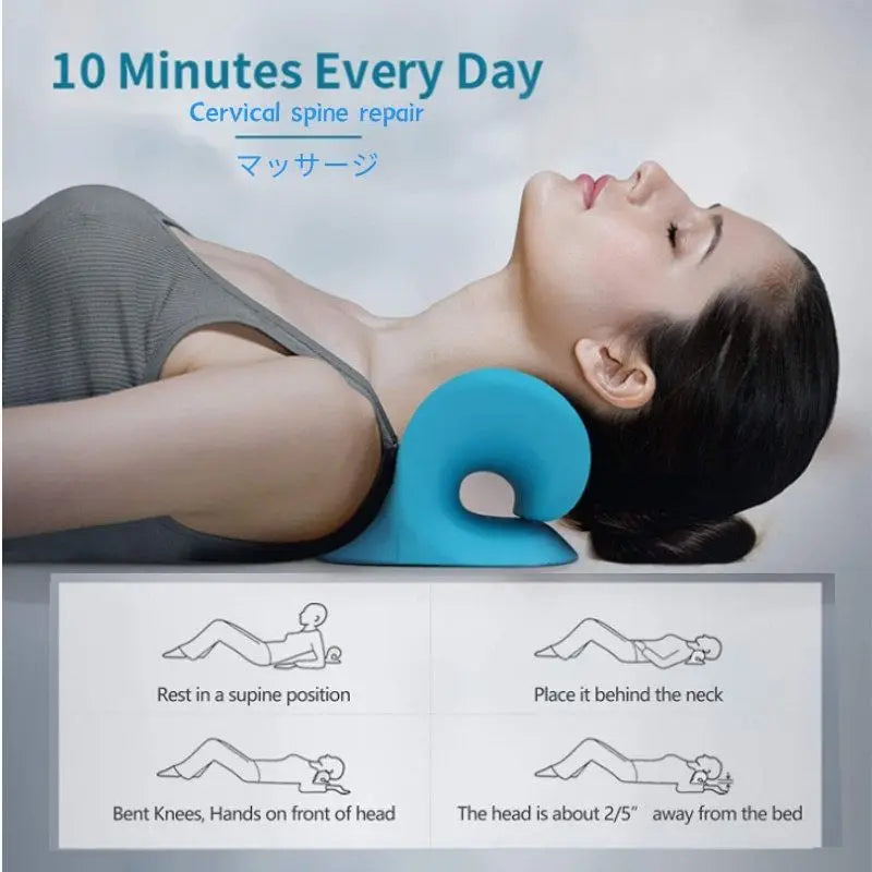 Maliben | Neck & Shoulder Stretcher Spineluma | Ergonomic Traction Pillow | Pain Relief & Posture Correction | Pu Foam