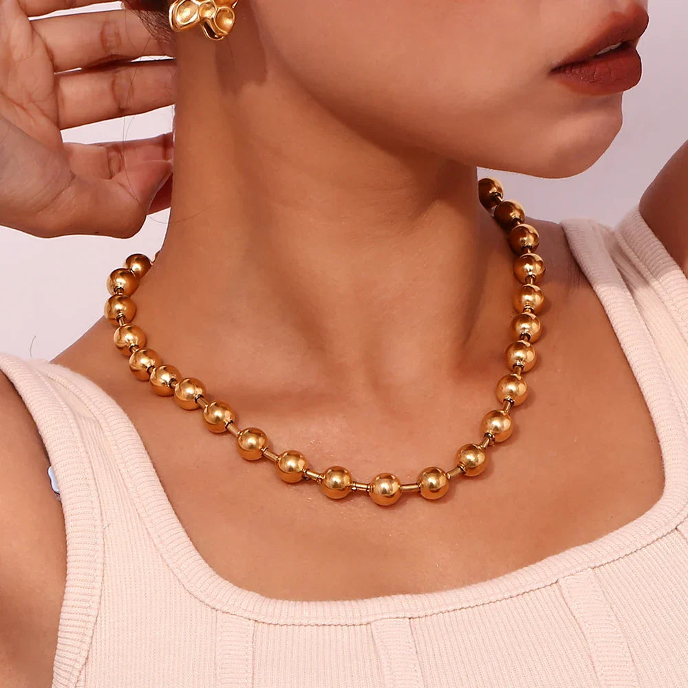 Maliben | 18k Classic Chunky Beaded Necklace