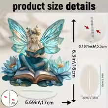 Maliben | Celestia Acrylic Table Decoration Angel | Fairy Tale Stand | 18 Cm | Gift & Photo Prop
