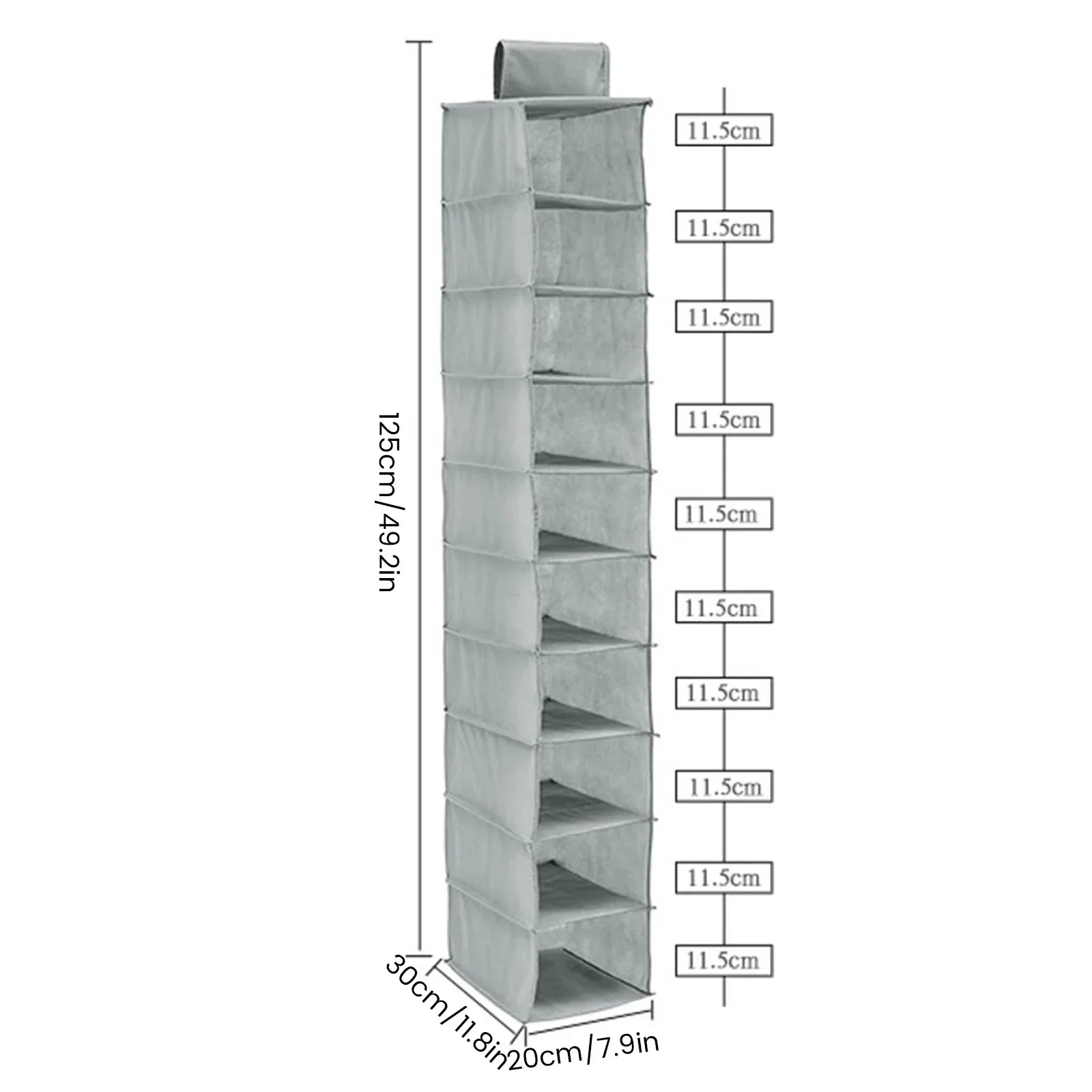 Maliben | OrdolIno 10-Layer Hanging Storage Organizer | Foldable & Space-Saving | For Shoes, Clothing & Accessories in The Closet