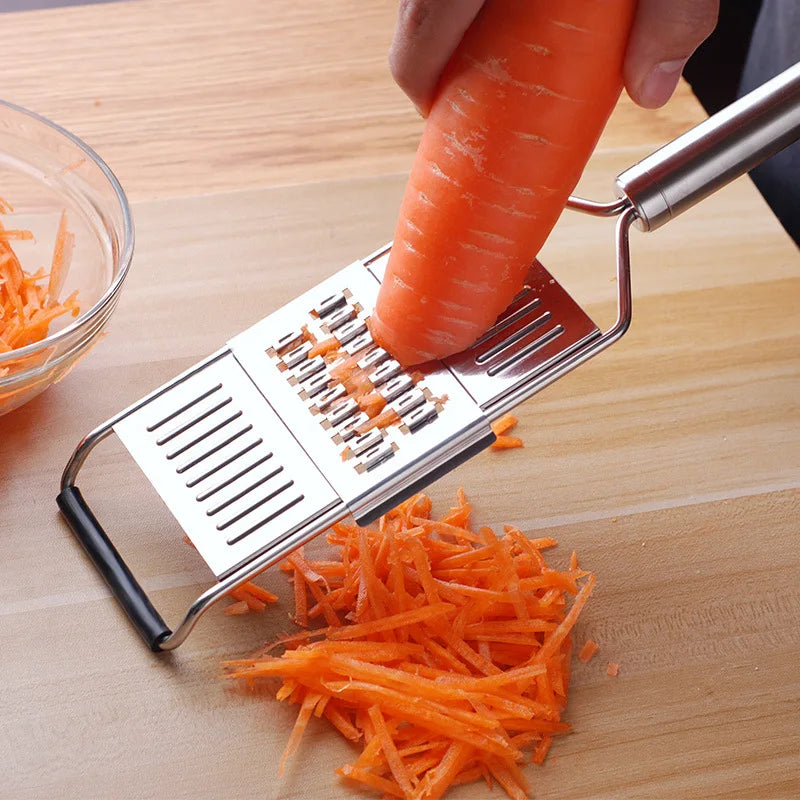 Maliben | Kitchen Cut StaInless Steel Vegetable Grater & Chopper | 3-in-1 Kitchen Grater | Non-Slip & Dishwasher Safe