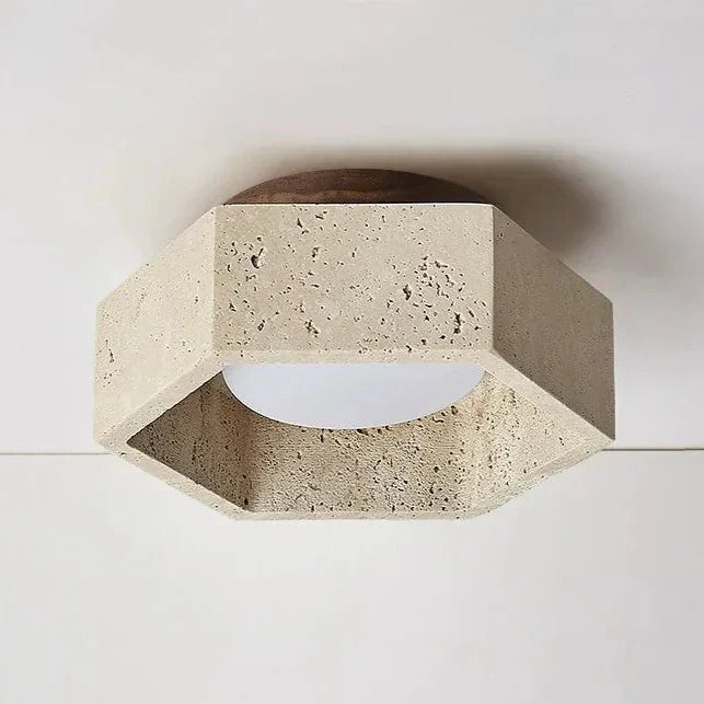 Maliben | Wabi Sabi Travertine Led Ceiling Lamp